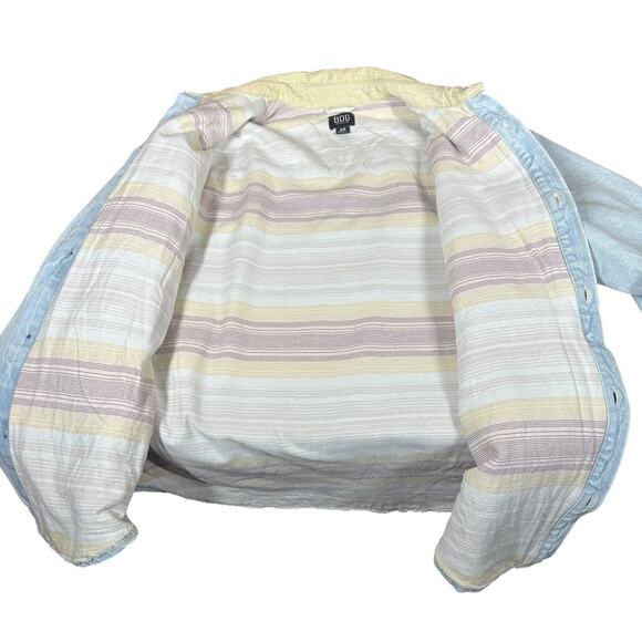 Urban Outfitters BDG Denim Jean Jacket Shacket Light Wash Lined Corduroy Collar - Picture 11 of 15